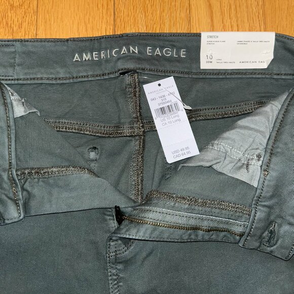 American Eagle Women's Super Hi-Rise Flare Stretch Pants - Picture 6 of 6